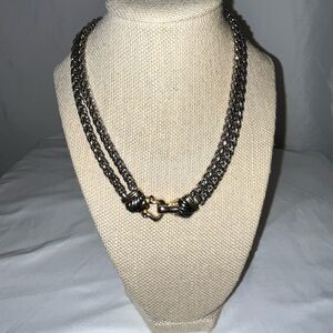 Double strand chain necklace